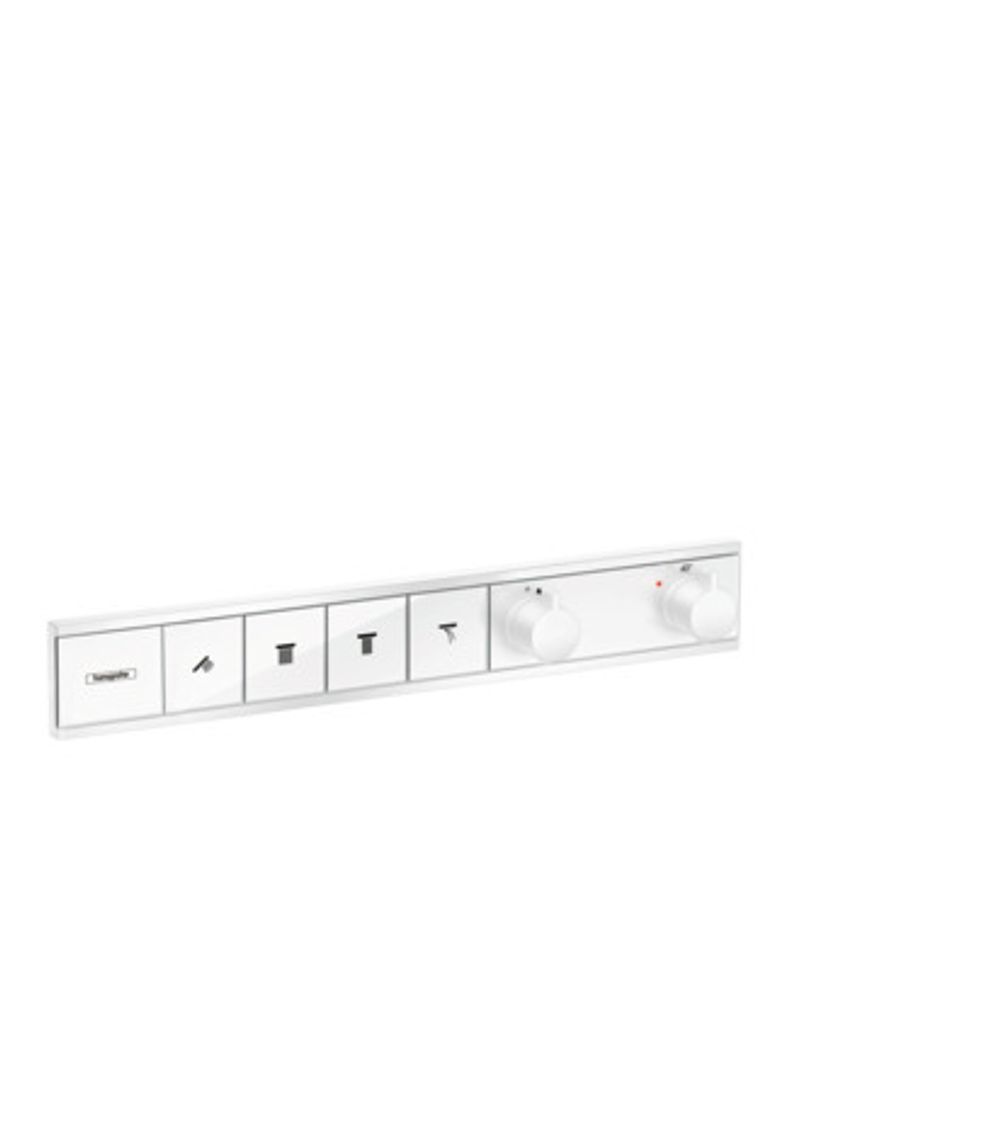 https://raleo.de:443/files/img/11eeea1f88ab568092906bba4399b90c/size_l/Hansgrohe-HG-Thermostat-Unterputz-RainSelect-Fertigset-4-Verbraucher-mattweiss-15382700 gallery number 1